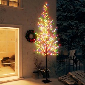 vidaXL Χριστουγεννιάτικο Δέντρο Κερασιά 600 LED Πολύχρωμο Φως 300 εκ.