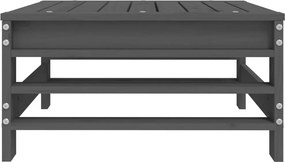 vidaXL Υποπόδιο Κήπου Γκρι από Μασίφ Ξύλο Πεύκου