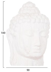 ΔΙΑΚΟΣΜΗΤΙΚΟ ΔΑΠΕΔΟΥ XXL ΚΕΦΑΛΙ ΒΟΥΔΑ HM4385.02 ΓΥΨΟΣ ΣΕ ΛΕΥΚΟ 90x90x100Υεκ.