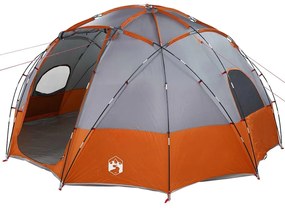 vidaXL Σκηνή Camping με στέγη Γκρι και πορτοκαλί 475 x 475 x 235 εκ.