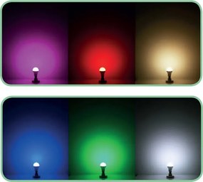Λάμπα LED Diolamp RGBW Dimmable E27/8W/3000K/650Lm A608RGBWN