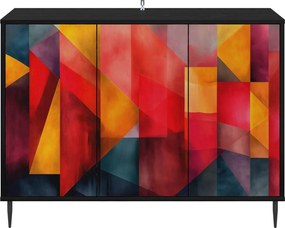 vidaXL Πλαϊνό γραφείο HEESCH Μαύρη Δρυς 102 x 33 x 76 εκ.