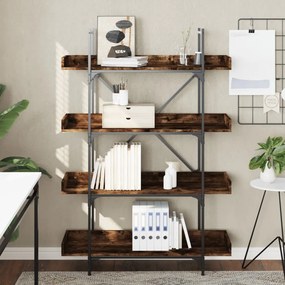 vidaXL Βιβλιοθήκη 4 Επιπέδων Καπν. Δρυς 100x33x145,5 εκ. Επεξεργ. Ξύλο