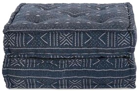vidaXL Μοντέρνος πουφ Indigo 70x70x36 ύφασμα