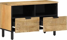 vidaXL Ντουλάπι τηλεόρασης καφέ 70x33x46 cm μασίφ ξύλο Mango