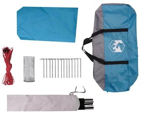 vidaXL Μουσαμάς Κάμπινγκ Αδιάβροχος Μπλε 460x305x210 εκ.