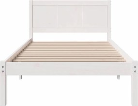 vidaXL Σκελετός Κρεβατιού Λευκό 100 x 200 cm Μασίφ ξύλο πεύκου