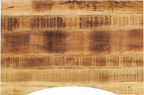 vidaXL Επιφάνεια Γραφείου Καμπύλη 90x60x2,5 εκ Μασίφ Ακατ. Μάνγκο