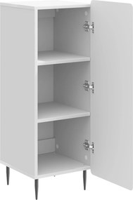 vidaXL Πλαϊνό γραφείο Γυαλιστερό Λευκό 34,5 x 33 x 92 εκ.