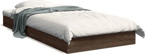 vidaXL Πλαίσιο Κρεβατιού Χωρ. Στρώμα Καφέ Δρυς 75x190εκ Επεξ. Ξύλο