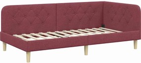 vidaXL Κρεβάτι Γωνίας Κόκκινο 100 x 200 cm ύφασμα