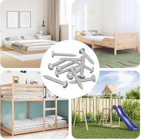 vidaXL Ξυλοβίδες 12 pcs Ασημί M4 x 28 mm Ατσάλι