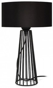 Επιτραπέζιο Φωτιστικό Filip 216725 E27 25x25x45cm Black Megapap Metal, Fabric
