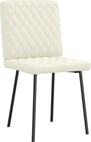 vidaXL Καρέκλες Τραπεζαρίας 4 τεμ. Κρεμ Βελούδινες