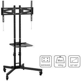 Osio OSM-7865 Τροχήλατη βάση τηλεόρασης 32″ – 65″ – VESA 600 x 400-185304-7865