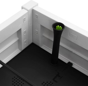 VidaXL Ζαρντινιέρα Κήπου Υπερυψωμένη Λευκή 110x45x79 εκ. Πολυπρ/λένιο