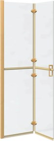 vidaXL Τοίχος Walk-In Ντους Χρυσό 100 x 6,5 x 190 εκ.