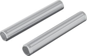 vidaXL Ράβδος Με Σπείρωμα 2 pcs Ασημί 8 x 55 mm Ατσάλι