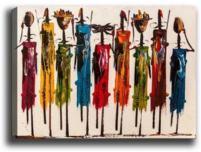 ΠΙΝΑΚΑΣ ΚΑΜΒΑΣ COLORFUL AFRICAN ART HM7197.02 100X3X70 εκ.