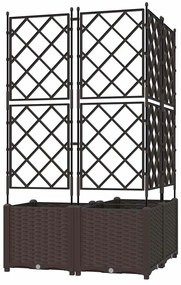 vidaXL Κηποτινάκι με Τρέλα 3 pcs Καφέ 80 x 80 x 143 εκ. PP