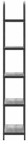 vidaXL Ράφι Βιβλίων Γκρι sonoma 60 x 30 x 183 εκ Επεξεργασμένο ξύλο