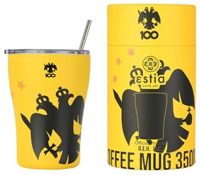 Estia 00-27278 Travel Mug Save The Aegean Ποτήρι Θερμός Ανοξείδωτο BPA Free 350ml Aek bc με Καλαμάκι