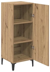 vidaXL Πλαϊνό γραφείο artisan δρυς 34,5 x 34 x 90 εκ.