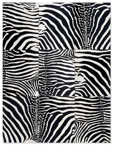 Δερμάτινο Χειροποίητο Χαλί Skin 60x80 Zebra