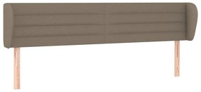 Κεφαλάρι με Πτερύγια Taupe 183x23x78/88 εκ. Υφασμάτινο - Μπεζ-Γκρι