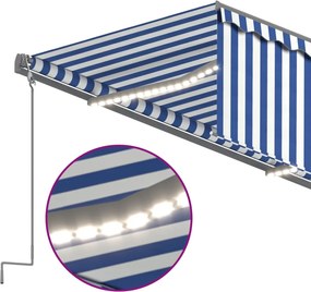 vidaXL Ηλεκτρική τέντα με LED και αισθητήρα 3,5 x 2,5 m