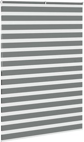 vidaXL Ζέβρα τυφλή Σκούρο Γκρι Πλάτος υφάσματος 160,9 εκ. Πολυεστέρας