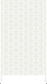 vidaXL Οθόνη Ιδιωτικότητας Λευκό 100 x 50 x 180 εκ. Ατσάλι