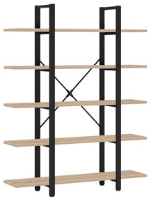 Βιβλιοθήκη Esthon 197-000229 120x28x180cm Natural-Black