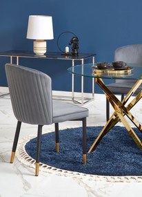 RAYMOND table, color: glass - transparent, legs - gold DIOMMI V-CH-RAYMOND-ST-ZŁOTY