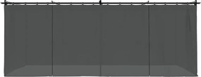 vidaXL Κιόσκι με Κουρτίνες Ανθρακί 6x3 μ. Ατσάλινο
