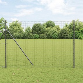 vidaXL Ευρωπαϊκός Γκρίζος Φράχτης 1,6 x 10 m Σίδηρος