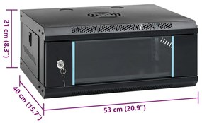 Καμπίνα Δικτύου Επιτοίχια 4U 19'' IP20 53x40x21 εκ.