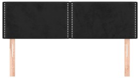 vidaXL Κεφαλάρια Κρεβατιού 2 τεμ. Μαύρα 72x5x78/88 εκ. Βελούδινα
