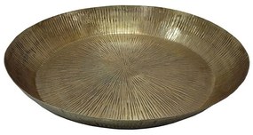 Διακοσμητικός Δίσκος Erdus 027072 41x41x6cm Gold Αλουμίνιο