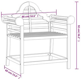 ΚΑΡΕΚΛΑ ΚΗΠΟΥ 88 X 60 X 92 ΕΚ. ΑΠΟ ΜΑΣΙΦ ΞΥΛΟ TEAK 363236