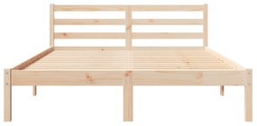 vidaXL Κρεβάτι με Κεφαλάρι 160x210 εκ. Μασίφ Ξύλο Πεύκου