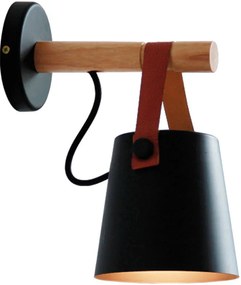 Απλίκα τοίχου Viokef Vetra-Μαύρο