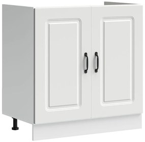 vidaXL Ντουλάπι βάσης νεροχύτη Kalmar Λευκό 80x46x81,5 εκ. Επεξ. Ξύλο