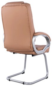 Καρέκλα επισκέπτη Dhara με PU camel 63x67x112Υ εκ.