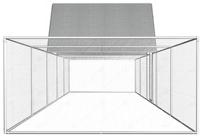 vidaXL Κοτέτσι 10 x 2 x 2 μ. από Γαλβανισμένο Χάλυβα
