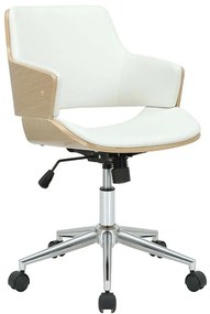 Καρέκλα Γραφείου Fern 106-000025 53x61x79/89cm White-Natural