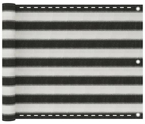 vidaXL Διαχωριστικό Βεράντας Ανθρακί και Λευκό 75 x 500 εκ. από HDPE