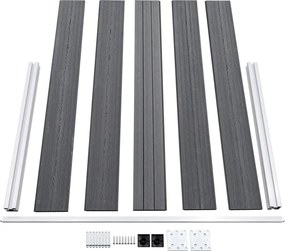 vidaXL Πάνελ Περίφραξης Γκρι 872 x 106 εκ. από WPC