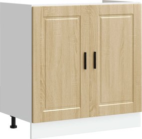 vidaXL Βάση νιπτήρα με αποθήκευση Porto 2 pcs Καφέ Επεξεργασμένο ξύλο