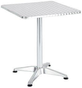 Τραπέζι Lazo pakoworld χρωμίου αλουμίνιο 60x60x70εκ 130-000065